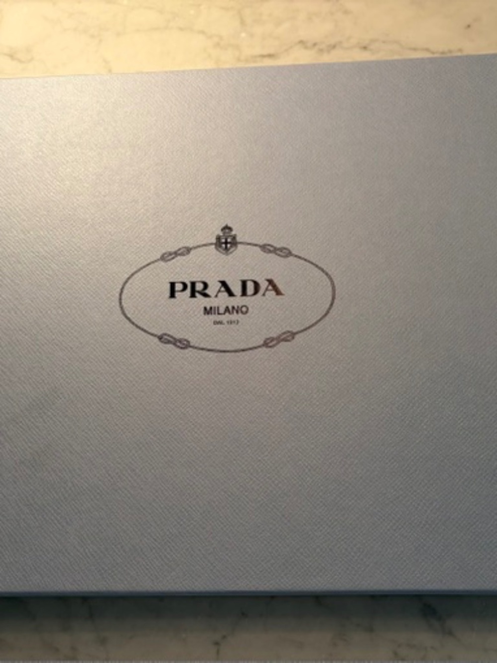 Prada Box & Tissue Paper - Large Light Blue